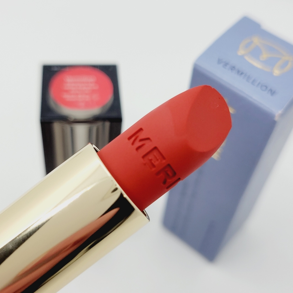 Vermillion Merit Signature Lip Lightweight Matte Lipstick Warm Red Brand New Box - Picture 2 of 5